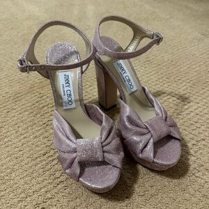 Jimmy Choo Pink Bow Heels